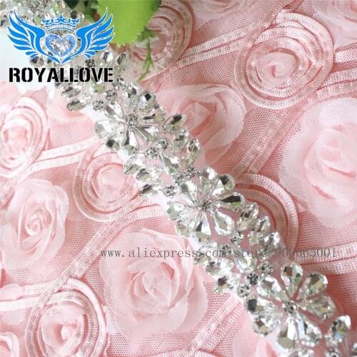 10 Yards Wedding Decoration Rhinestone Trim Appliques Crystal Trimmings For Dresses Sewing On Glass Rhinestones Patch Trim Belt