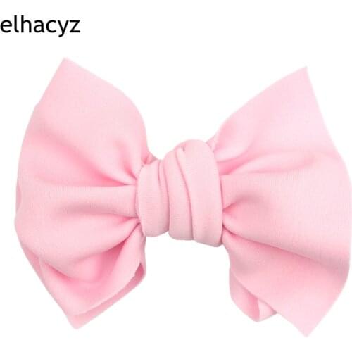 2021 NEW Arrival 4.5 Inch Molded Foam Knot Bow Hair Clip Girls Solid Color Hair Bow Barrette Kids Popular DIY Hair Accessories