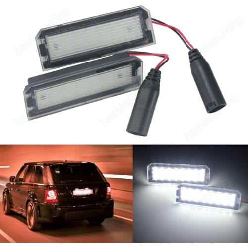 ANGRONG 2x LED License Number Plate Light For Land Rover Range Rover L405 Sport L494 2012-up