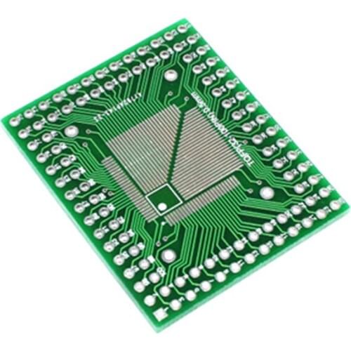 5pcs QFP TQFP LQFP FQFP 32 44 64 80 100 LQF SMD Turn to DIP Adapter PCB Board Converter Plate 0.5/0.8 mm