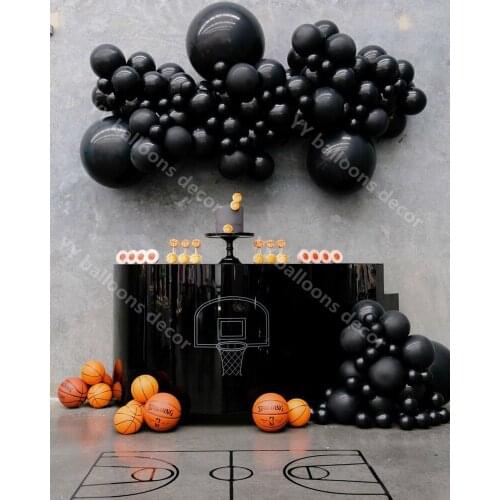 84Pcs Halloween Black Ballon Garland Arch Set 18Th Happy Birthday Party Decorations Adult Wedding Anniversary Decor Supplie Baby