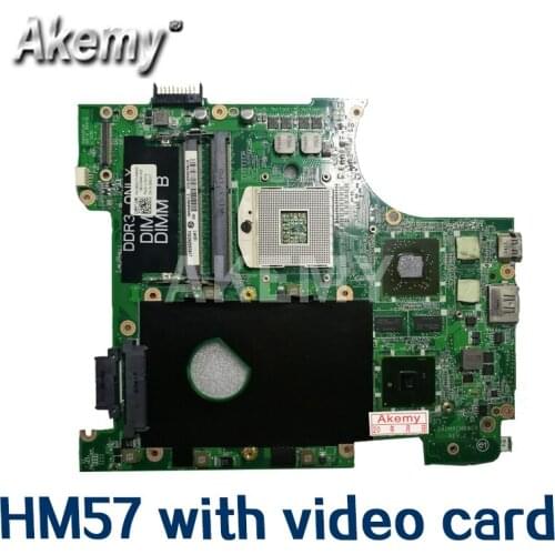 Akemy N4010 Mainboard For DELL Inspiron 14R N4010 CN-0951K7 0951K7 motherboard DAUM8CMB8C0 CN-0M2TVP 0M2TVP HM57 with video card