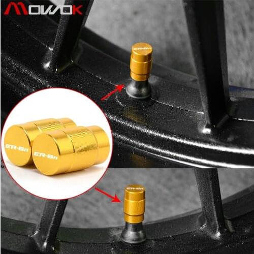 For KAWASAKI ER6F ER6 F ER6N E R6N Motorcycle CNC Aluminum Accessorie Wheel Tire Valve Stem Caps CNC Airtight Covers