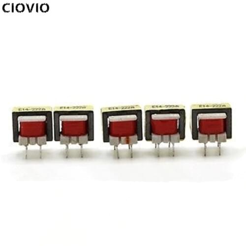 CIOVIO 10Pcs 1300 : 8 Ohm Audio Transformer EE14 Transformateur POS Transformador