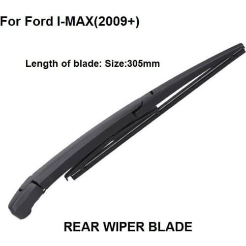 Car Styling Car Rear Windshield Wiper Blade Arm Set For Ford I-MAX 2009+ Rubber Size 305mm