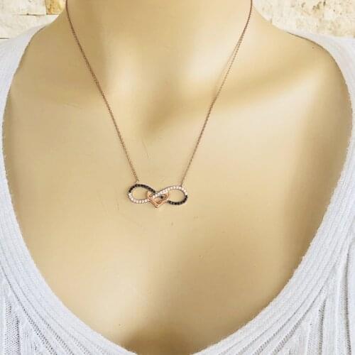 Endless Unity 925 Sterling Silver Necklace Women Girls Gift Jewelry Accessories Fashion Handmade Elegant Chain