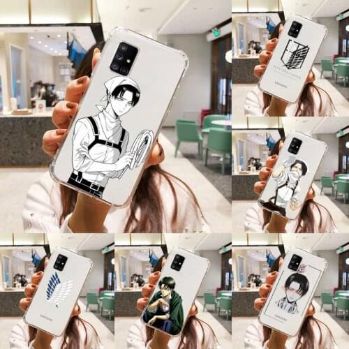 Attack On Titan Phone Case Transparent For Samsung A51 A50 A71 A70 A81 M60S Note S21 S 20 10 9 8 11 E Plus Ultra