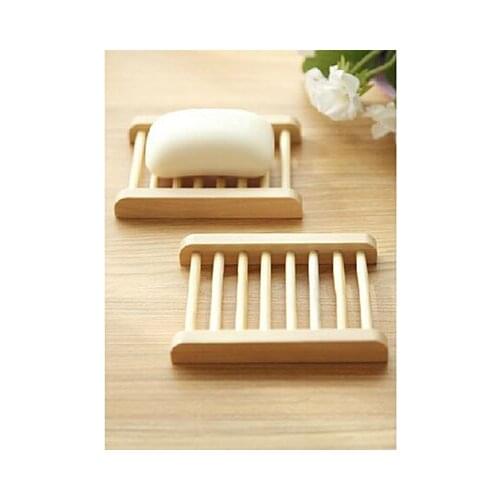 Wood Soap Tray Dish Storage Holder Bath Shower Plate Home Bathroom Decor