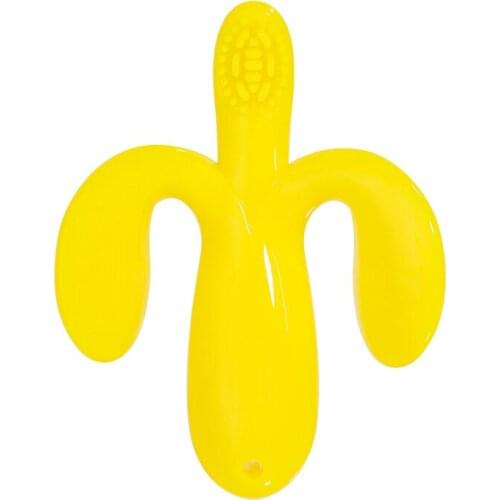 Baby Silicone Training Toothbrush Three-dimensional Safe Toddler Teether Chew Toys Teething Gift For Infant Baby Chewing 2by033