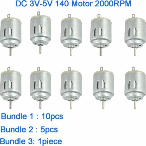 DC 3V-5V 140 Motor 2000 RPM for DIY Electric Toy Car Ships Boat Robot Small Fan 10pcs/5pcs/1pc FZ1378