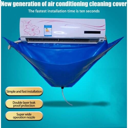 Air Conditioner Cleaning Cover With Water Pipe Waterproof Air Conditioner Below 1.5P Cleaning Dust Protection Cleaning Cover Bag