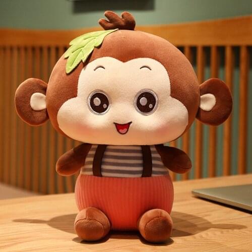 Naughty monkey doll cute super cute little monkey doll childrens doll sleeping pillow birthday present