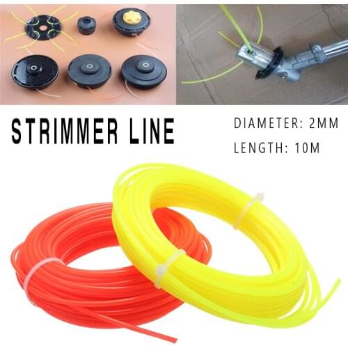 3 Color Nylon Strimmer Line Cord Wire Brushcutter Round String Rope 2mm*10m Mayitr Garden Tools