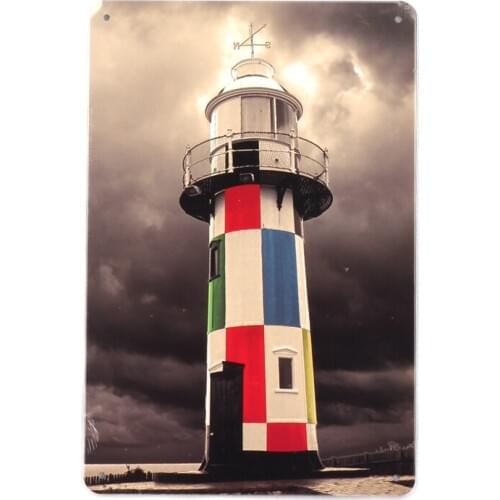 1pcs 20x30cm Tin Plate Metal Tin Signs Wall Decor Vintage Retro Tin Green Thumb Landscape Painting for Shop Decoration