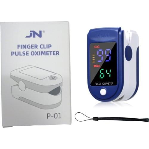 Portable Fingertip Pulsoximeter Convertible Display LED Screen Heart Rate Monitor Strap Lanyard Batteryless Oximeter