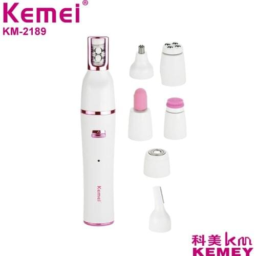 Kemei 7-in-1 Professional Hair Removal Female Razor Nose Hair Trimmer Bikini Underarm Hair Removal Artifact KM-2189