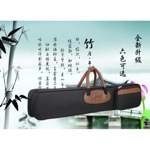 75cm Professional portable bamboo chinese dizi flute bag case design for concert cover backpack with adjustable shoulder strap