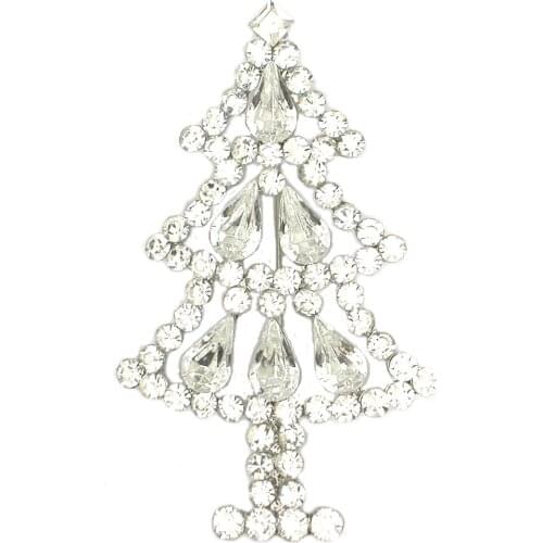 Christmas Tree Pear-shaped Rhinestone Brooches Bags Badge Brooch Pins Jewelry Accessories Christmas Gift