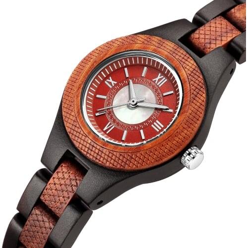Sandalwood Wood Watch for Women Real Natural Wooden Quartz Wristwatch Lady Watches Dropshipping Clock Female Relogio Feminino