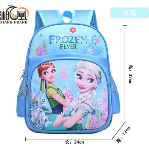 Disney New Spiderman Princess Schoolbag Kids Girls Children Boys Student School Backpack Book Bags Cute print Primary