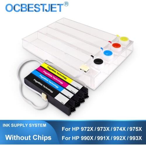 CISS For HP 972X 973X 974X 975X 972 973 974 975 990 991 992 993 990X 991X 992X 993X Continuous Ink Supply System Without Chips