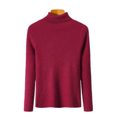 Turtleneck sweater womens clothing factory direct autumn winter models Slim solid color pullover shirt bottoming sweater women