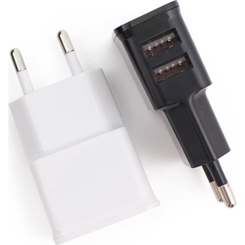 USB Charger 5V 2A 2 Ports USB Universal Phone Charger Power Adapter EU Plug Outlet Portable Travel Chargers For Mobile Phone