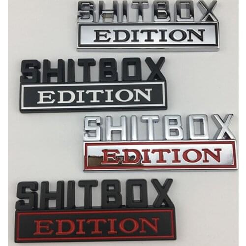 1X 3D ABS Emblem SHITBOX EDITION Badge Car Tail Side Sticker Accessories