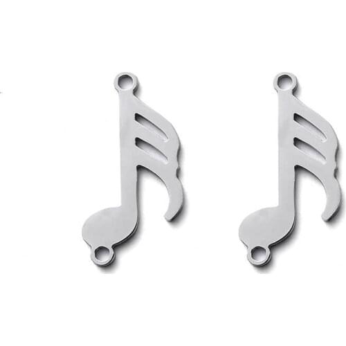 Stainless Steel Connectors Music Notes Diy Jewelry Component Bracelet Findings Accessories 30 Pcs/lot For Women