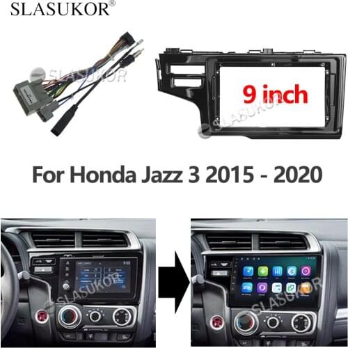 9 INCH Audio Fitting For Honda Jazz 3 2015 2016 - 2020 Auto Car Radio Dashboard GPS stereo panel for mounting 2 Din DVD frame
