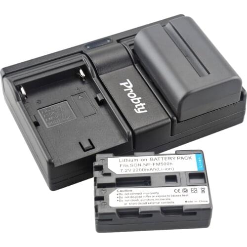 2Pcs NP-FM500h NP FM500h Battery + USB Dual Charger for Sony Alpha SLT A57 A58 A65 A77 A99 A350 A450 A500 A550 A700 A850 A900