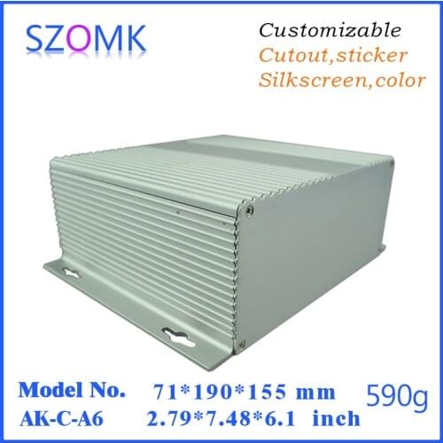 Aluminium electrical box for pcb (10 pcs) 71*190*155mm aluminum distribution enclosure for electronics split body enclosure