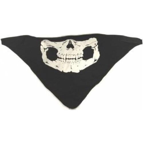 Bandana airsoft black skull for face skull