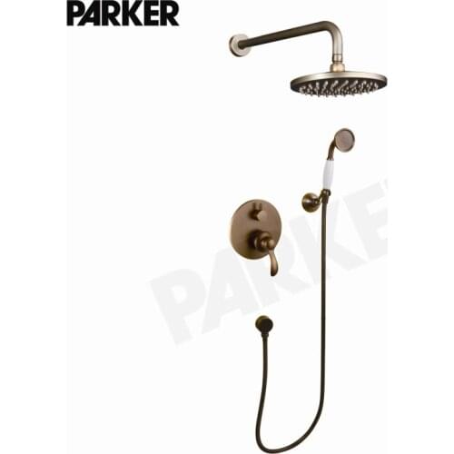 Bronze single handed antique wall shower, imitation bronze hidden sprinkler, shower, European style wall, shower head