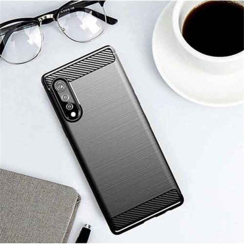 For LG Velvet 5G Case Rubber Bumper Silicon Carbon Fiber Cover For LG Velvet 5G Phone Case For LG Velvet LM-G900N LM-G900EM Case