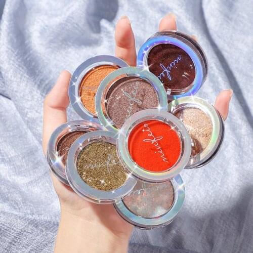 Mashed Potato 8 Color Monochrome Eye Shadow Pearlescent Fine Glitter Waterproof Gel Sequin Eye Shadow Palette Makeup TSLM1