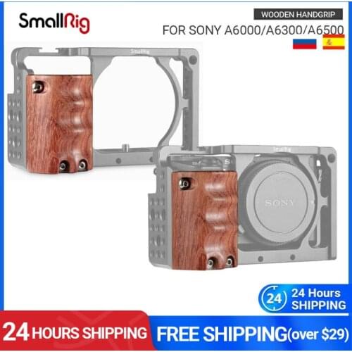 SmallRig Wooden Handgrip For Sony A6000/A6300/A6500 Camera Cage Quick Release Side Handle With M4 Screws -1970