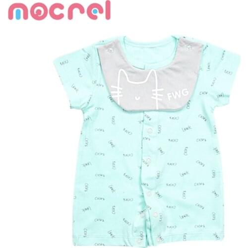 Baby Baby Short Sleeve Romper Suit Summer Ha Clothing Package Fart Stopped Climb a Bib Rompers Baby Clothes