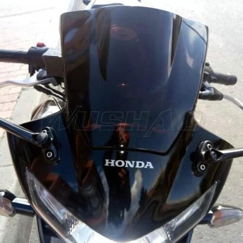 Motorcycle Double Bubble Windshield WindScreen Screen For 2011 2012 2013 Honda CBR250R CBR 250 R 250R 11 12 13 Black Iridium