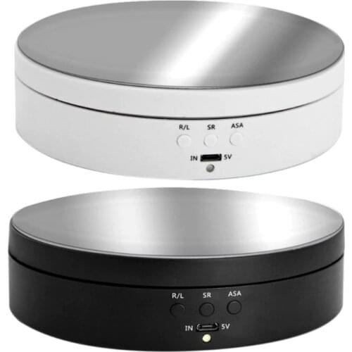 3 Speeds Electric Rotating Display Stand Mirror 360 Degree Turntable Jewelry Holder Battery for Photography Video Shooting Props