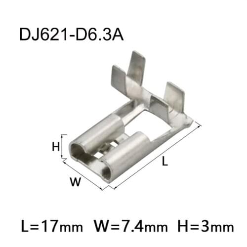 Terminals wire connector female cable connector male terminal Plugs sockets seal Copper terminal H62Y2 DJ6211-D6.3B