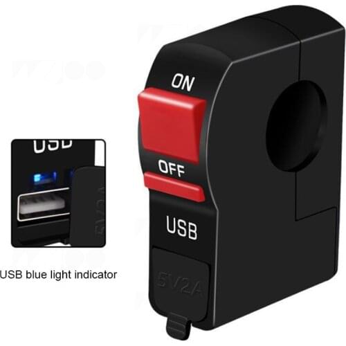 Motorcycle Switches Handlebar Mount Switch Headlight Hazard Brake Fog Light ON OFF Aluminum Alloy With Indicator Light 22mm 25m
