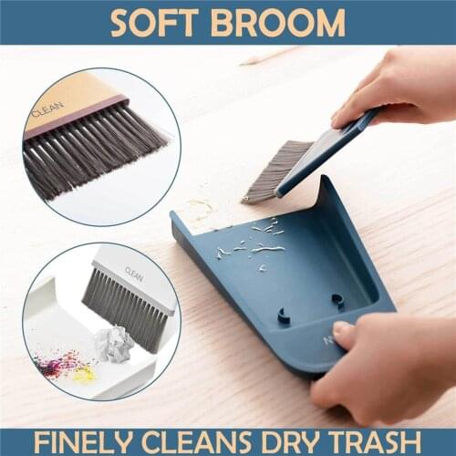 Cleaning Kit Dustpan Broom Sweep Kit For Desktop Household Wiper Shovel set Keyboard Cleaning Brush Cleaning Supplies 20APR1