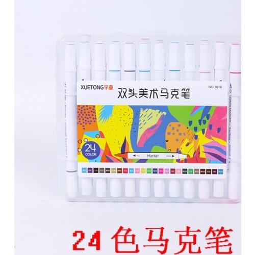 24 color marker set touch double head color student art painting hand drawn animation brush
