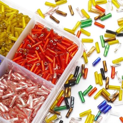 Twist Czech Glass Seed Spacer Tube Leptospira Beads Kit For Jewelry Making Lobster Clasps Cord Box Set DIY Earring Necklace