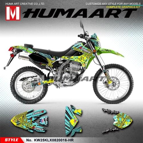 HUMAART Motorcycle Decals Custom Stickers for KLX 250 S D-Tracker X Final Edition 2008 2009 2010 2011 2012 2013 2014 to 2020