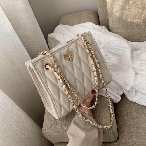 Niche bag female 2021 new fashion rhombus chain bag ins all-match messenger big bag