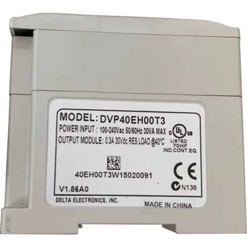 Brand New Original DVP40EH00T3 PLC EH3 Series 100-240VAC 24DI 16DO Transistor Output