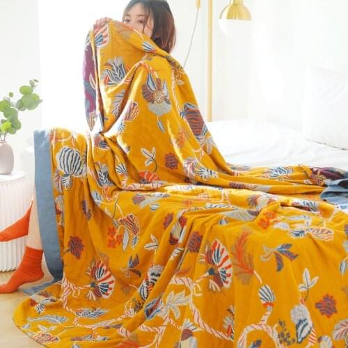 100% Cotton gauze Leisure blanket for beds decor sofa towel summer cool quilt soft nap blanket and throws sheet double thin