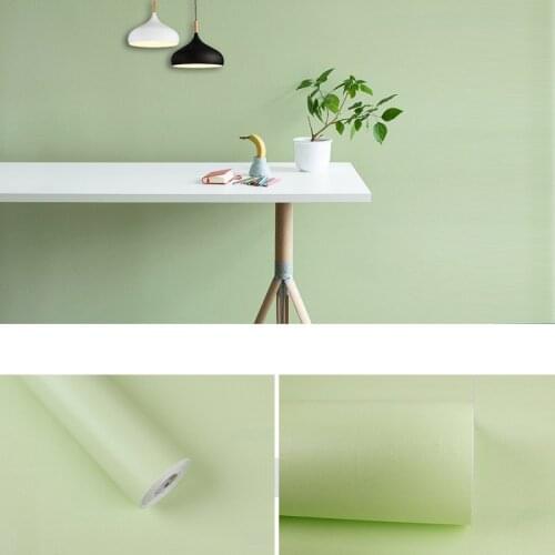 Solid Self-Adhesive Wallpaper Matt Waterproof Home Decor Wall Paper for Modern Living Room Bedroom TV Background PVC Stickers